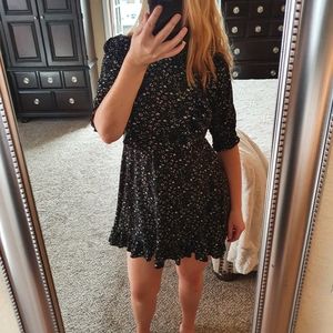 Zara Ruffled Floral Mini Dress